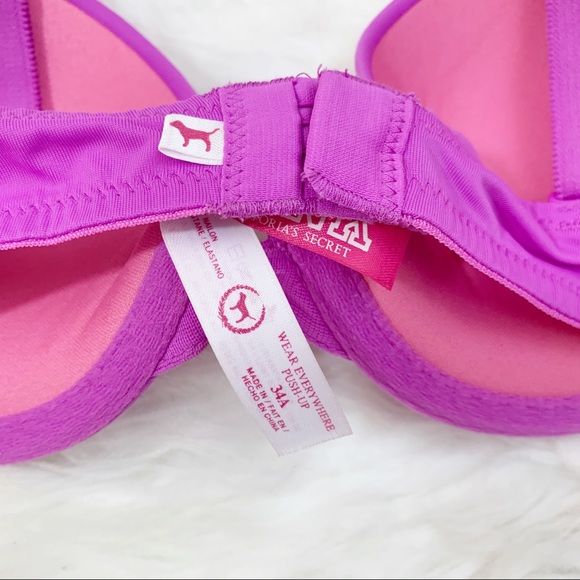 VS PINK Wear Everywhere Push-up Bra 34A orchid - Picture 4 of 8